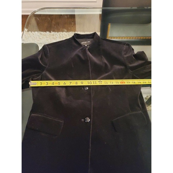 Jones NewYork Women's Black Cotton Two Buttons Single Breasted Blazer Size 12 - Picture 11 of 12